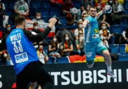 Aleh ASTRASHAPKIN (09) during the handball match Germany vs Belarus, Men’s EHF EURO 2022 Hungary, Slovakia, Bratislava, 14.01.2021, Mandatory Credit © Stanko Gruden / kolektiff